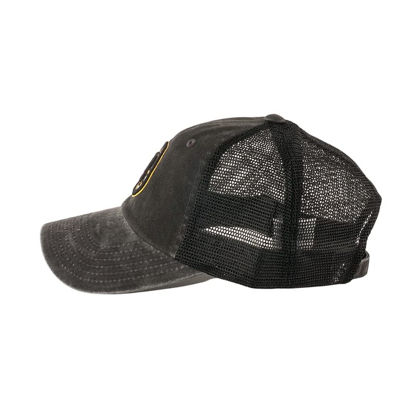 AMERICAN NEEDLE Raglan Bones Officially Licensed NHL Mesh Strapback Hat, Boston Bruins, Black (41152A-BBR-BLK) - Image 2